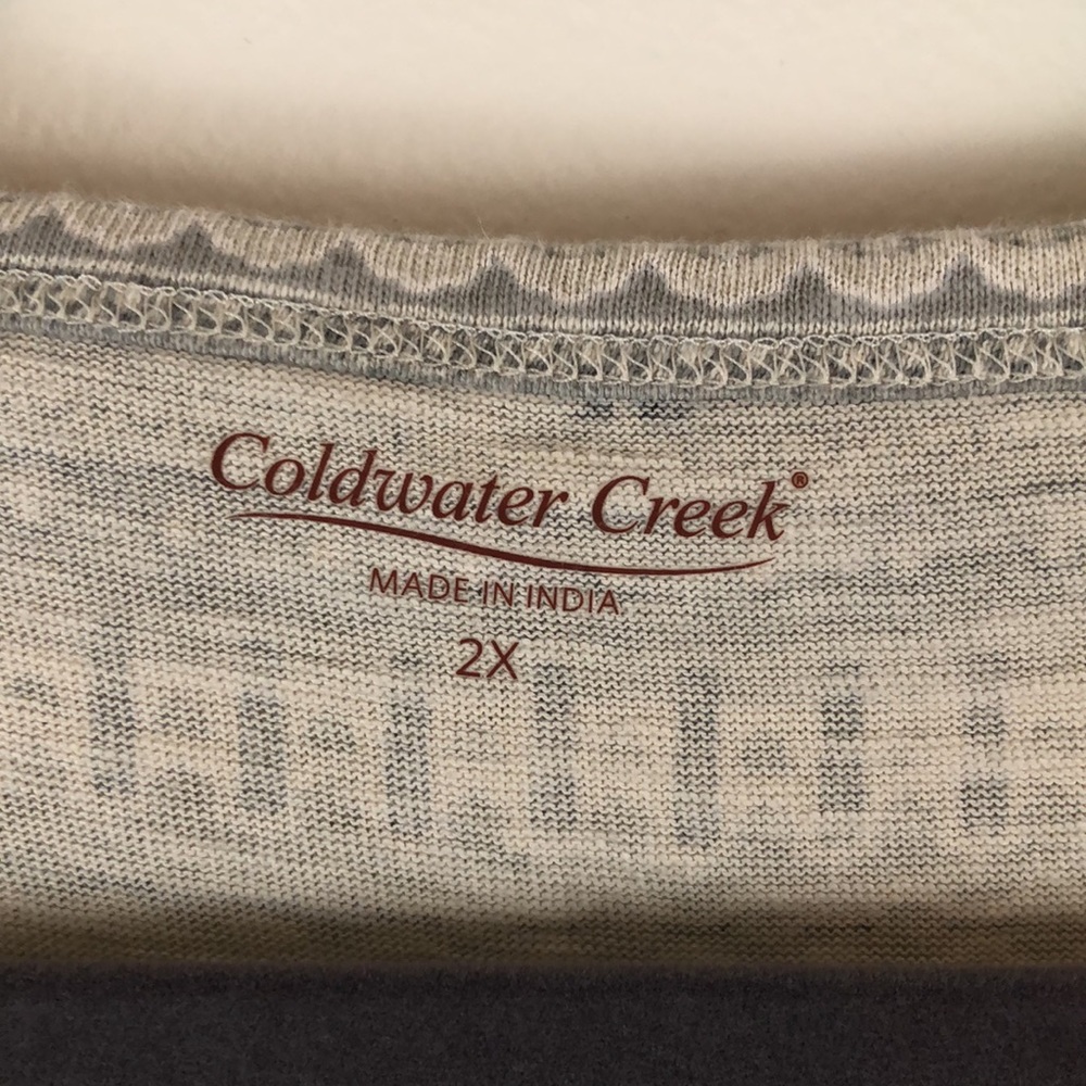 NWOT Coldwater Creek Moose Print Hi Low Shirt Size 2X - Picture 6 of 9